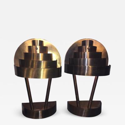  Kurt Versen Inc KURT VERSEN MODERNIST ART DECO WALL SCONCES TABLE LAMPS