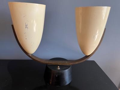  Kurt Versen MODERNIST MID CENTURY DOUBLE SHADE LAMP