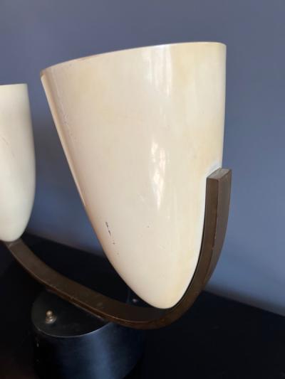  Kurt Versen MODERNIST MID CENTURY DOUBLE SHADE LAMP