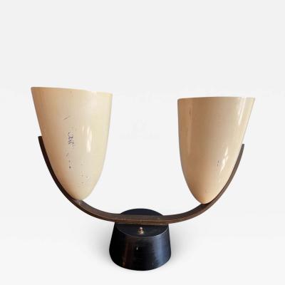  Kurt Versen MODERNIST MID CENTURY DOUBLE SHADE LAMP