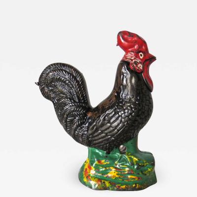  Kyser Rex Co Rooster Mechanical Bank American Circa 1880s