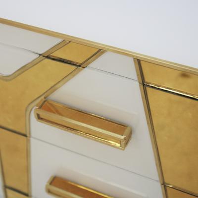  L A Studio Contemporary Solid Wood and Glass Italian Pair of Bedside Tables by L A Studio