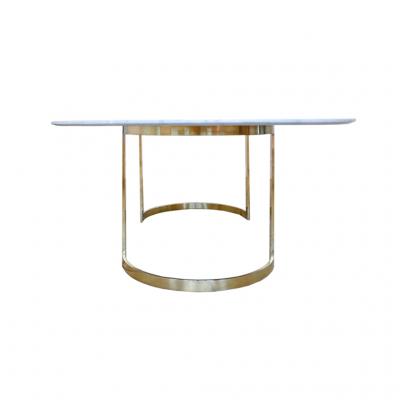  L A Studio L A Studio Contemporary Modern Marble and Brass Italian Dining Table