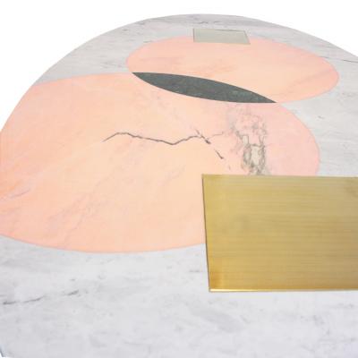  L A Studio L A Studio Contemporary Modern Marble and Brass Italian Dining Table
