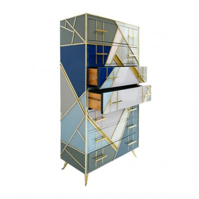  L A Studio L A Studio Mid Century Modern Murano Glass Italian Sideboard