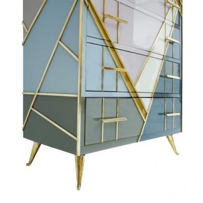  L A Studio L A Studio Mid Century Modern Murano Glass Italian Sideboard