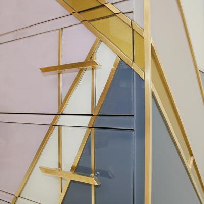  L A Studio L A Studio Mid Century Modern Murano Glass Italian Sideboard