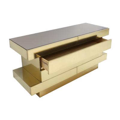  L A Studio L A Studio Modern Wood And Brass Italian Sideboard