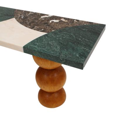  L A Studio Marquetry Marble Console by L A Studio Spain