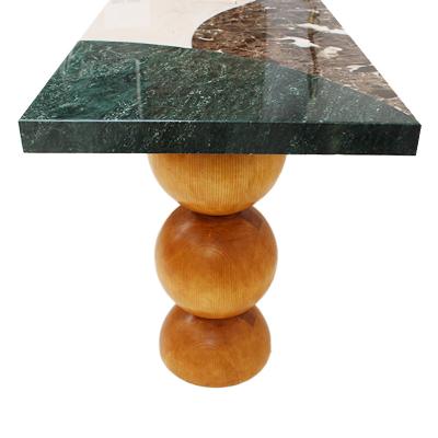  L A Studio Marquetry Marble Console by L A Studio Spain