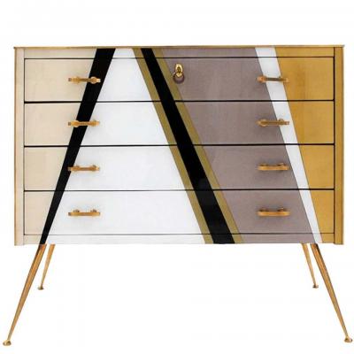  L A Studio Mid Century Modern Style Italian Commode by L A Studio