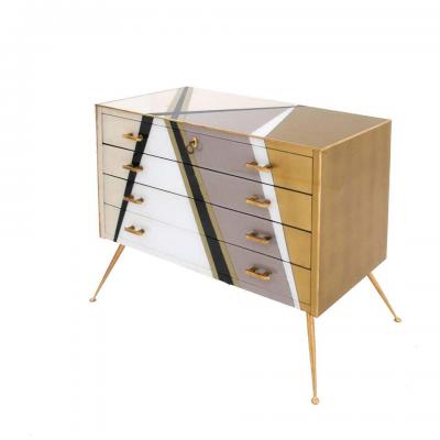  L A Studio Mid Century Modern Style Italian Commode by L A Studio