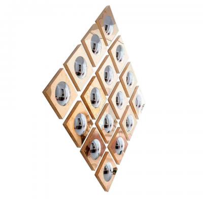  L A Studio Mid Century Modern Style Made of Brass Italian Convex Mirrors