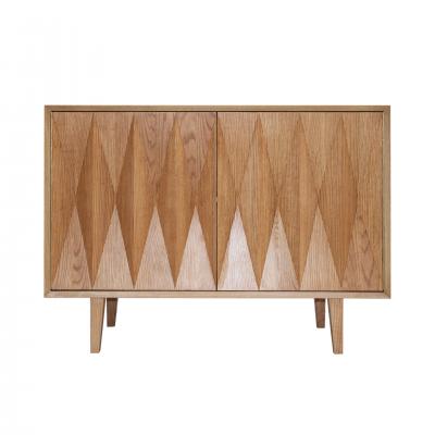 L A Studio Mid Century Modern Style Oak Wood pair of Italian Sideboards by L A Studio