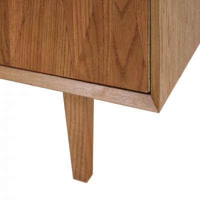 L A Studio Mid Century Modern Style Oak Wood pair of Italian Sideboards by L A Studio