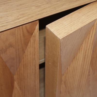 L A Studio Mid Century Modern Style Oak Wood pair of Italian Sideboards by L A Studio