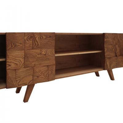 L A Studio Mid Century Modern Style Solid Wood Italian Sideboard Designed by L A Studio