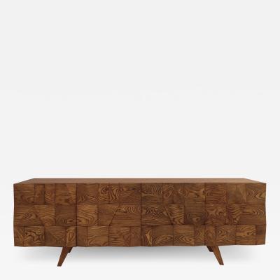  L A Studio Mid Century Modern Style Solid Wood Italian Sideboard Designed by L A Studio