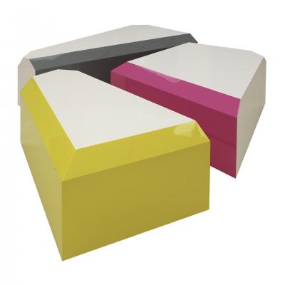  L A Studio Modular Coffee Table Made In Coloured Lacquered Wood With Gloss FInish