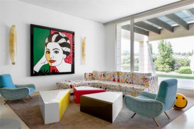  L A Studio Modular Coffee Table Made In Coloured Lacquered Wood With Gloss FInish