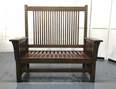  L JG Stickley L and J G Stickley Oak Arts Crafts Mission Bench