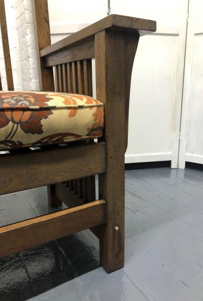  L JG Stickley L and J G Stickley Oak Arts Crafts Mission Bench