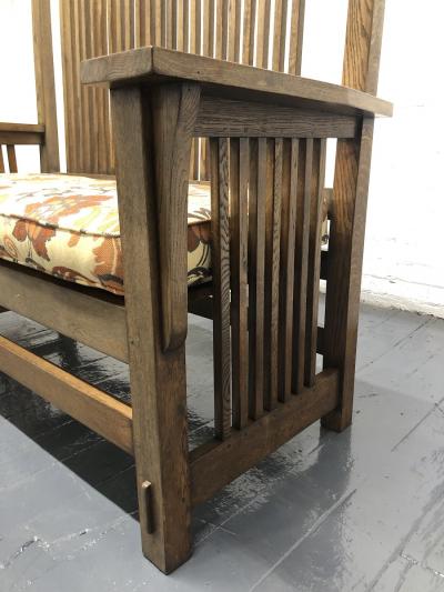  L JG Stickley L and J G Stickley Oak Arts Crafts Mission Bench