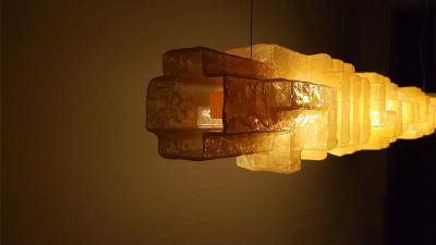  LAS NIMAS IB RICA AMBER elongated pendant light elightended sculpture