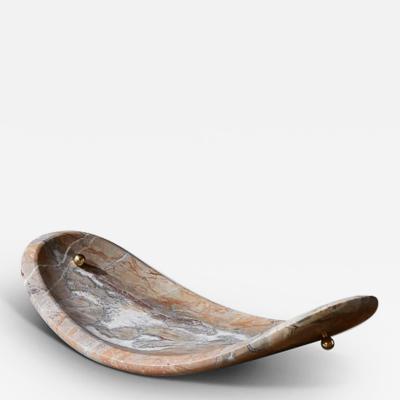  LUCA ERBA LUCA ERBA NUPE FRUITBOWL IN BRECCIA ALBA MARBLE