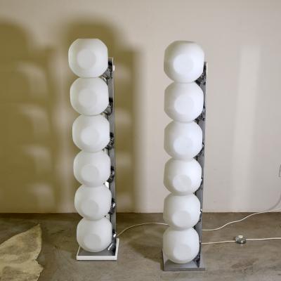  LUCI Set of two Italian floor lamps space age by Luci mod 440