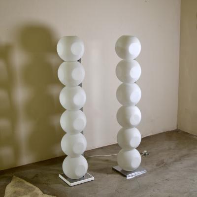  LUCI Set of two Italian floor lamps space age by Luci mod 440