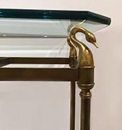  La Barge American Mid 20th Century Hollywood Regency Brass Console Table