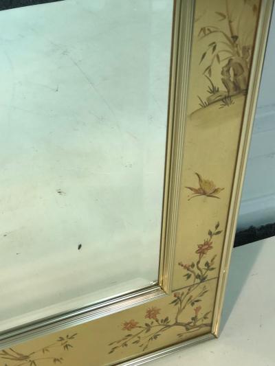  La Barge La Barge Hand Painted Gold Leaf Eglomise Mirror