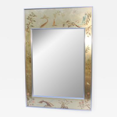 La Barge Mid Century Modern Hand Painted Chinoiserie Mirror La Barge Mid Century Modern, La Barge Mirrors