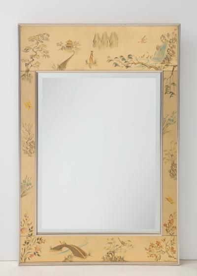  La Barge LaBArge Gold Leaf Chinoiserie Eglomise Mirror