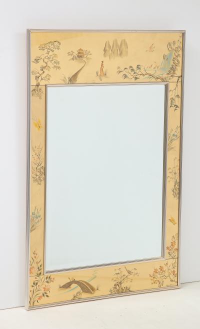  La Barge LaBArge Gold Leaf Chinoiserie Eglomise Mirror