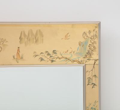  La Barge LaBArge Gold Leaf Chinoiserie Eglomise Mirror