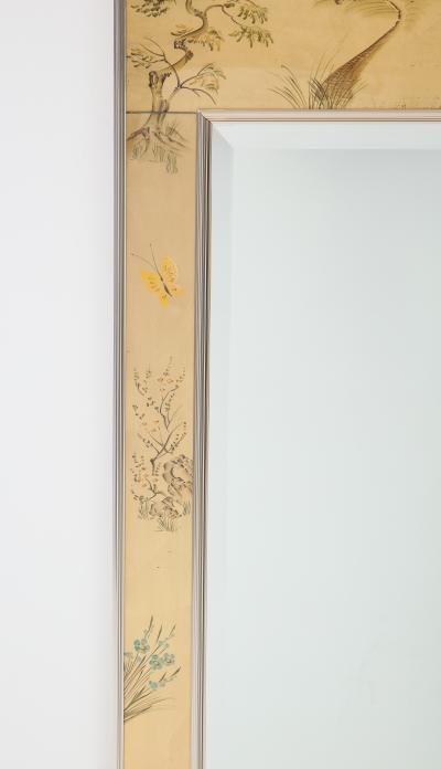  La Barge LaBArge Gold Leaf Chinoiserie Eglomise Mirror