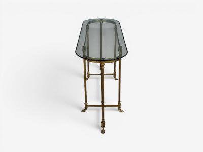  La Barge LaBarge German Modern Console Table Brass Glass Germany 1970s