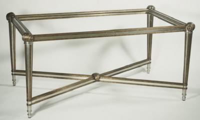 La Barge Labarge Bronze and Steel Center Sofa Coffee Table