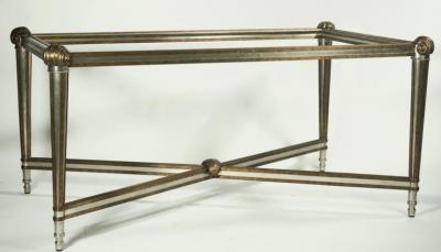  La Barge Labarge Bronze and Steel Center Sofa Coffee Table