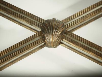  La Barge Labarge Bronze and Steel Center Sofa Coffee Table