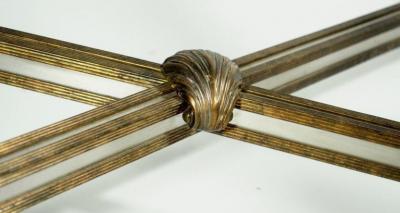  La Barge Labarge Bronze and Steel Center Sofa Coffee Table