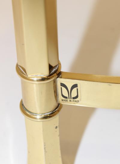  La Barge Mid Century Modern Italian Brass Ottomans