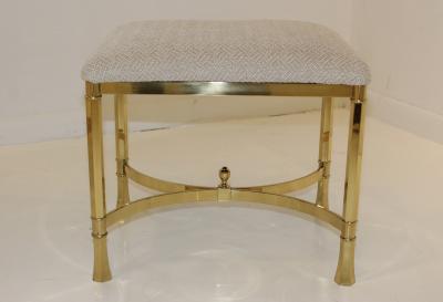  La Barge Mid Century Modern Italian Brass Ottomans