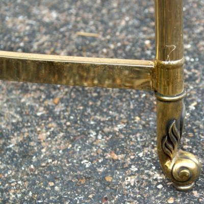  La Barge Vintage Neoclassical Style Brass Side Table by Labarge