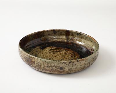 La Borne Potters Large La Borne Ceramic Low Bowl France C 1950 60 s