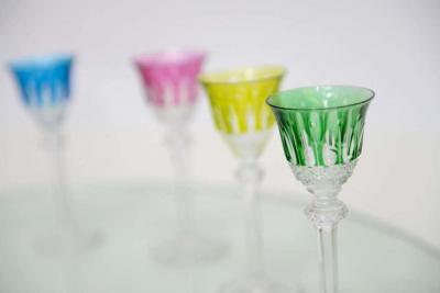  La Compagnie des Cristalleries de Saint Louis 1950 Liquor Tommy Crystal Glass by Saint Louis Cristallerie France