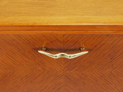  La Permanente Mobili Cant Gio Ponti Maple Walnut Nightstand Table La Permanente Mobili Cant 1940s