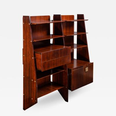  La Permanente Mobili Cant La Permanente Mobili Cant Bookcase in Rosewood Italy 1950s